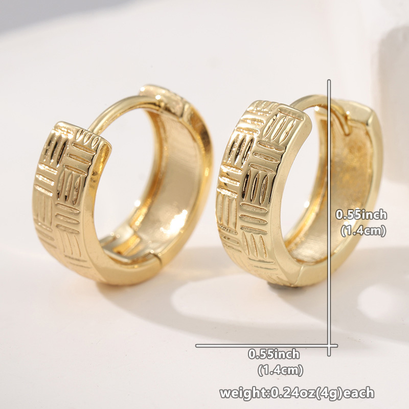 Small Golden-Colored Hoop Earrings for Women, Bohemian Style